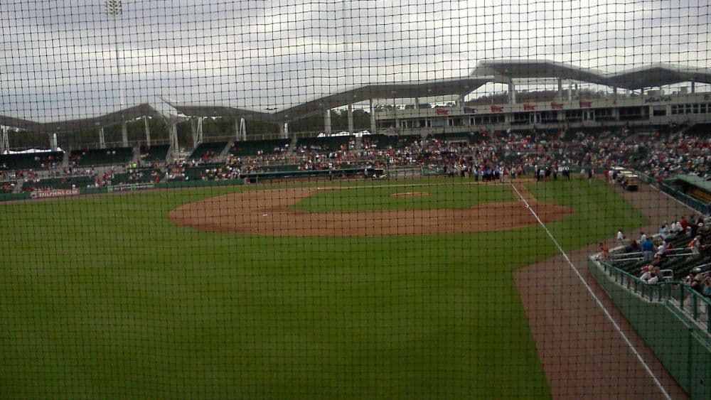 Netting on the Green Monster at JetBlue Park