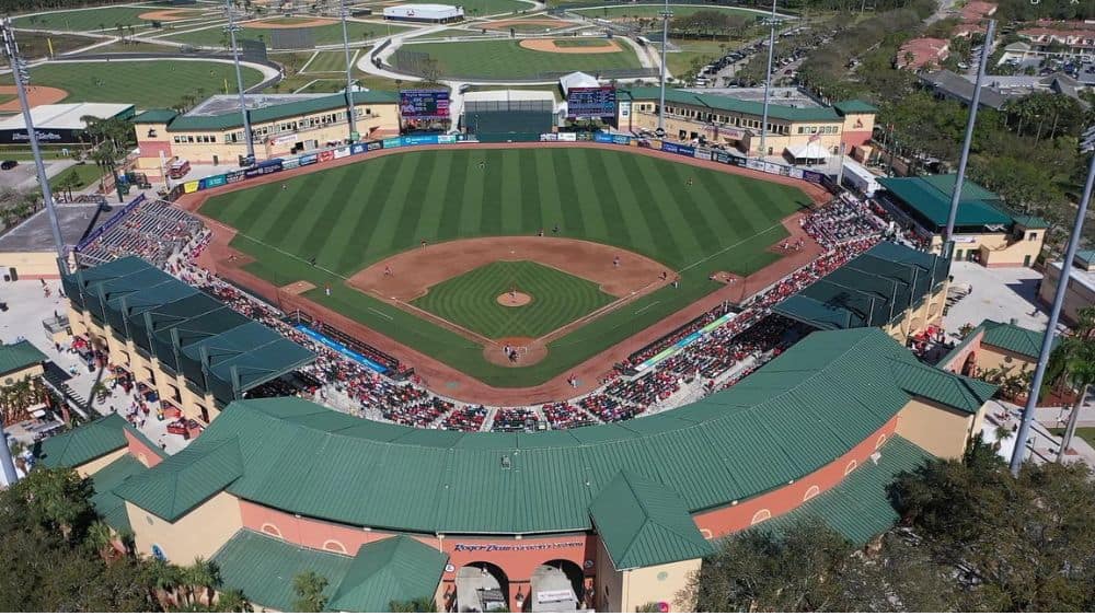 Overhead view of Roger Dean Chevrolet Stadium