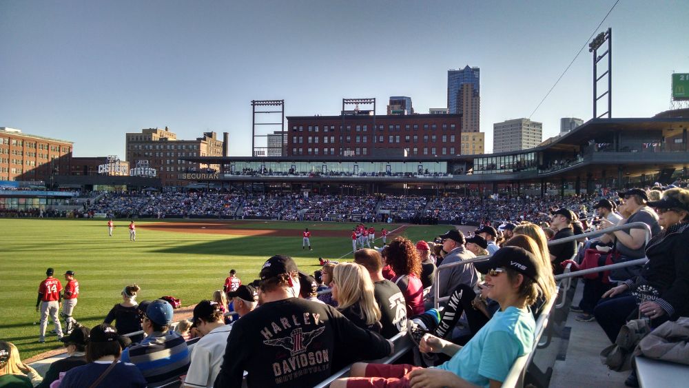CHS field looking at first base