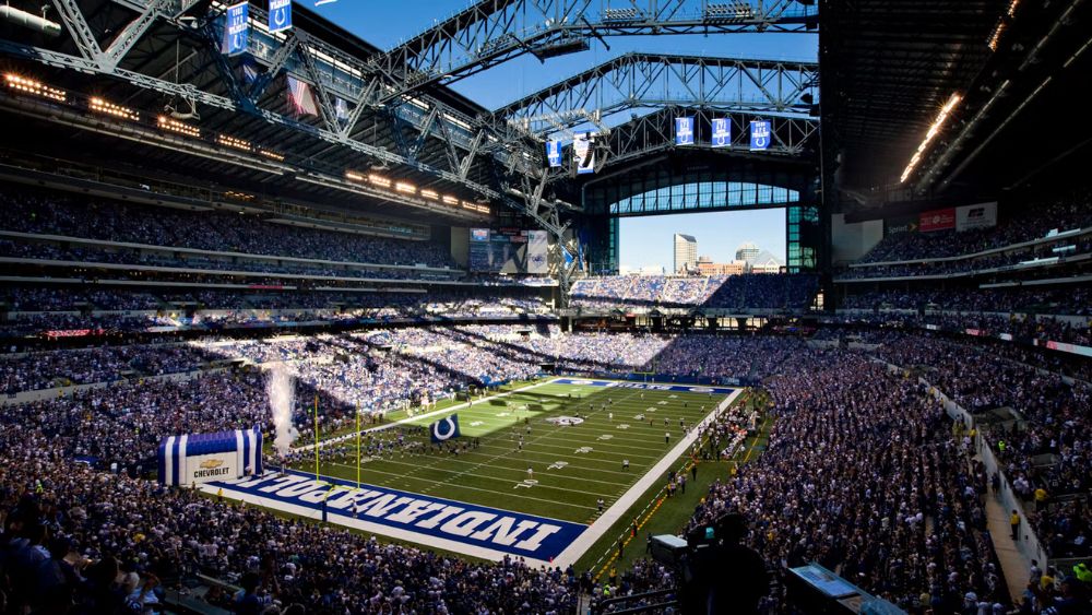 Shaded seats at Lucas Oil Stadium